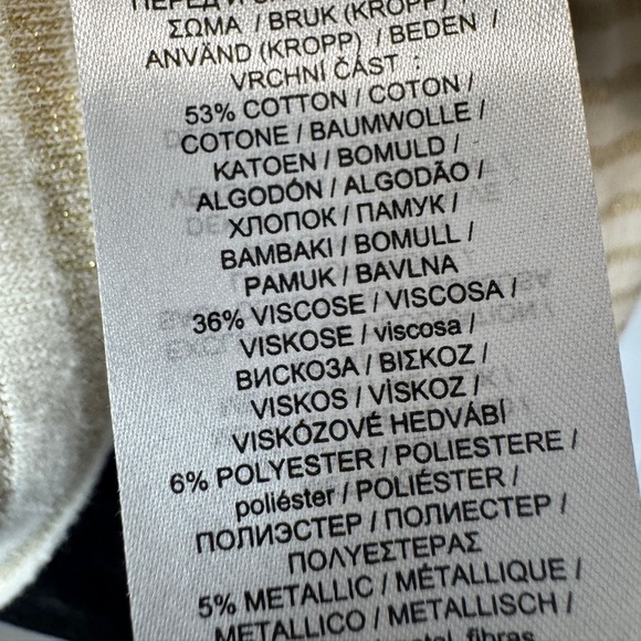 Ralph Lauren Striped Long Sleeve Top Cream - Picture 5 of 9